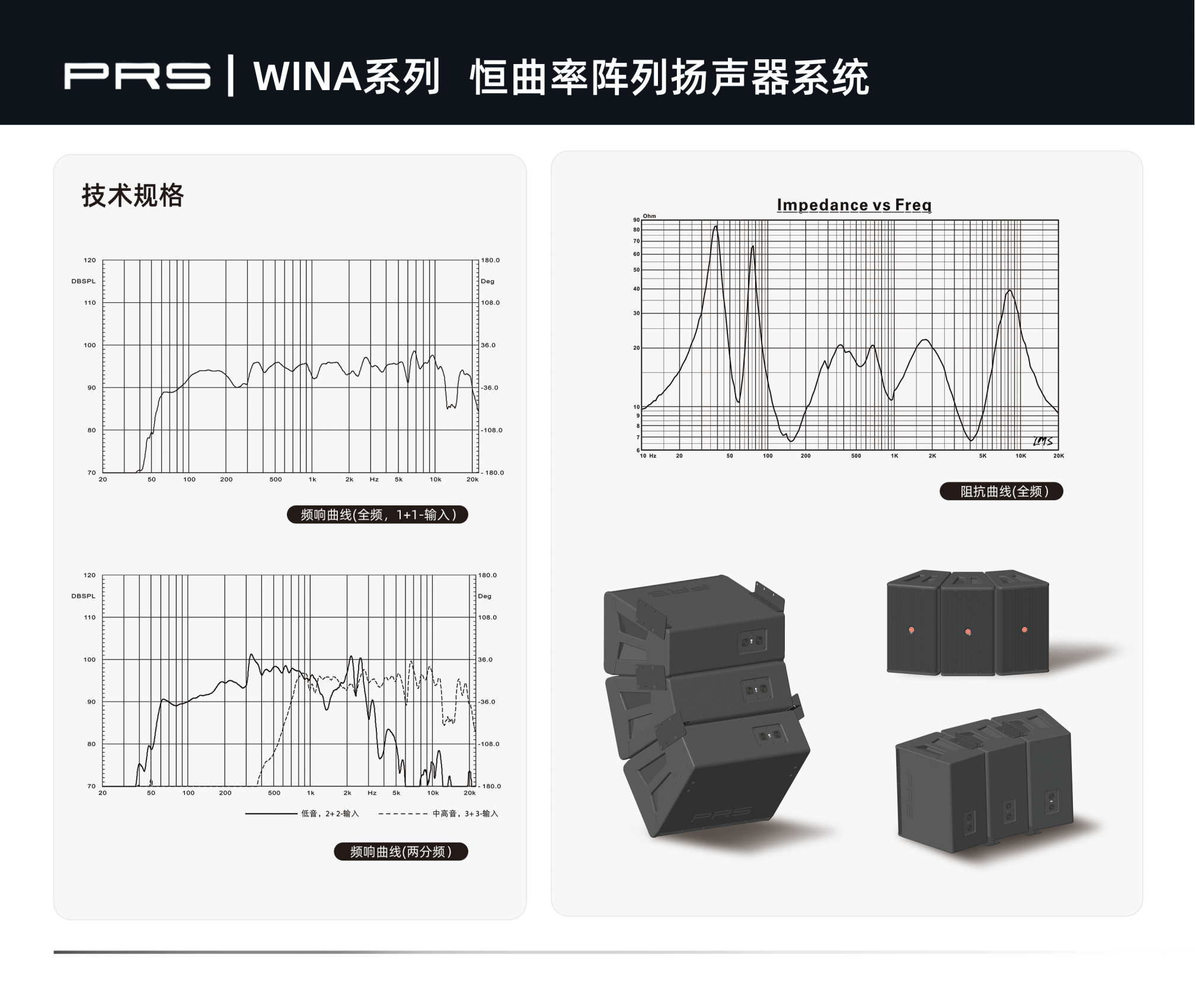 PRS PRS香蕉视频导航 WINA系列恒曲率阵列扬声器系统WINA312H/312W/312N/312I