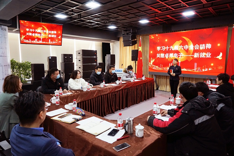 ZOBO香蕉视频在线播放党支部丨开展“学习贯彻党的十九届六中全会精神”主题党日活动