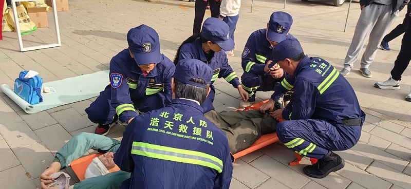 PRS香蕉视频导航为北京人防浩天志愿者救援队潭柘寺服务站成立揭牌仪式保驾护航