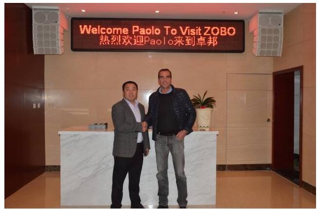 Montarbo全球销售总监Paolo Stefani访问ZOBO香蕉视频在线播放总部